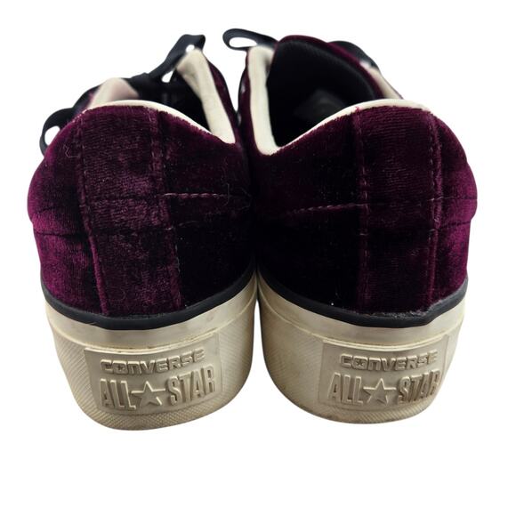 Converse Sneakers Womens 8.5 Purple Velvet One Star Platform Ox Low Top Casual - Picture 7 of 12